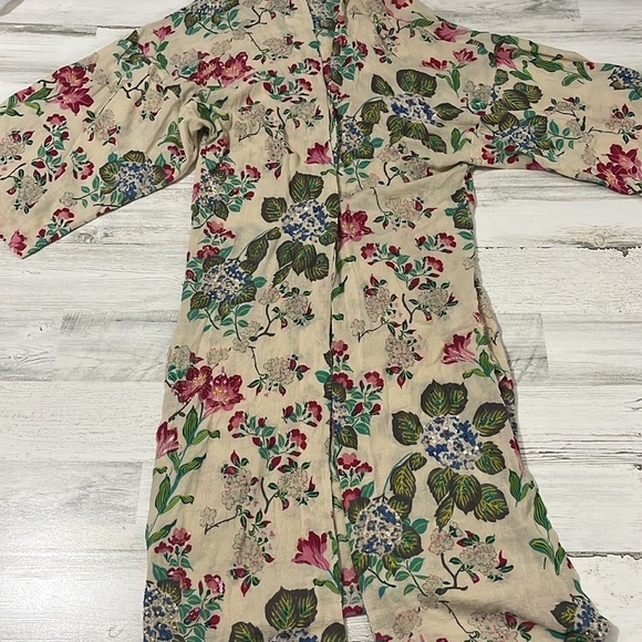Free People Latimer Kimono In Neutral Combo Size XS NWT - Picture 5 of 11